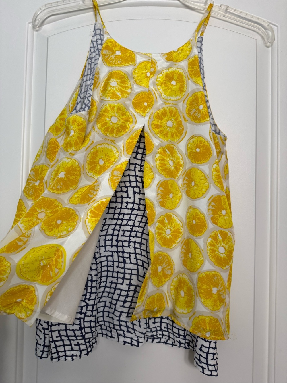 Anthropologie Porridge Citrus-Print Spaghetti Strap Tank - Picture 4 of 5
